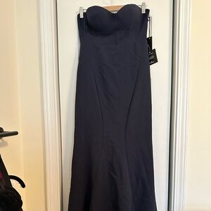 Lulu's Navy Strapless Dress